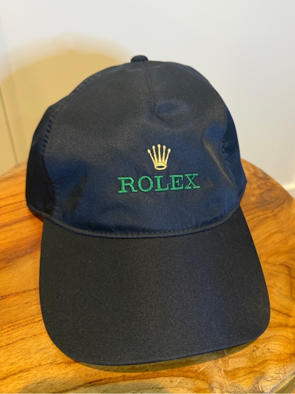 Authentic Rolex Navy Blue Baseball hat cap with Green and Gold Embroidered Logo